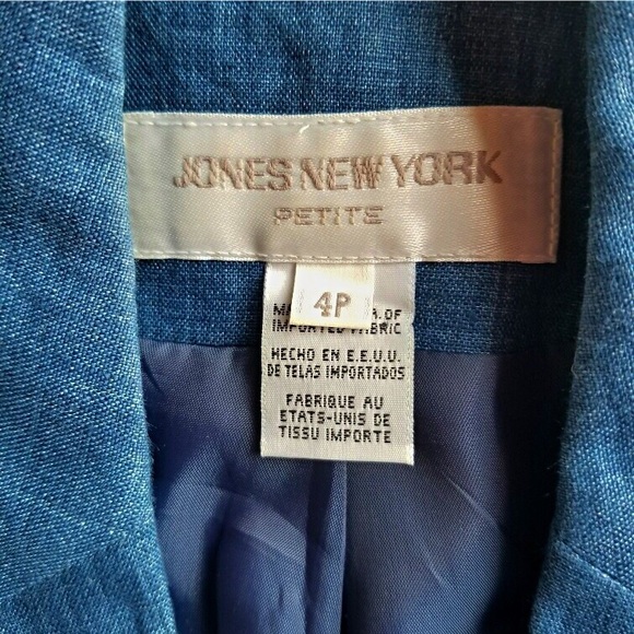 Jones New York blue linen jacket with trousers - Picture 4 of 4